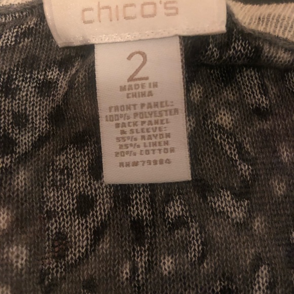 Chico’s: Sequin Animal Print Cardigan button up  Sweater. Size(2) - Picture 10 of 10